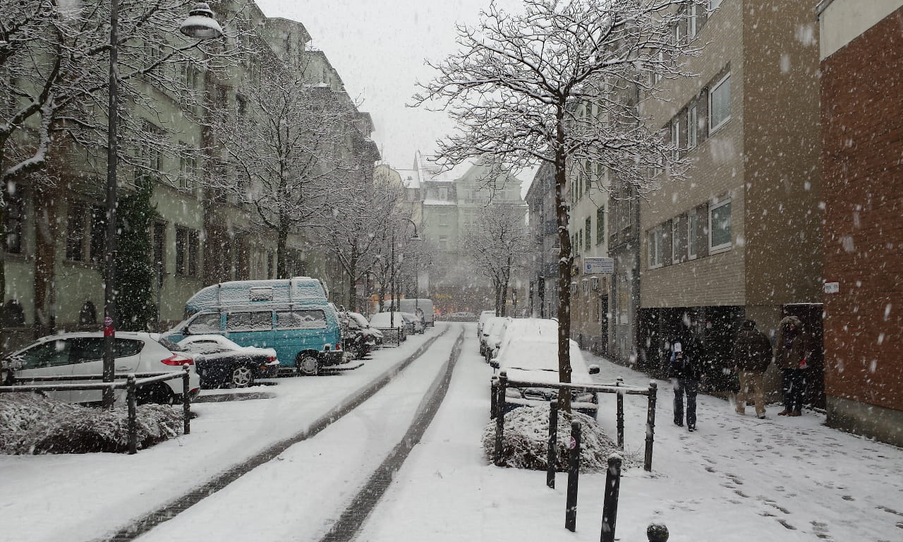 下雪，街道，冬天